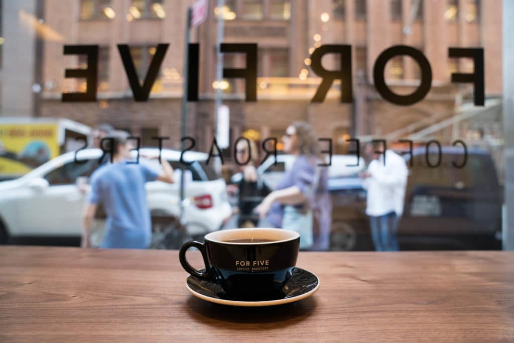 For Five Roasters Coffee shop NYC